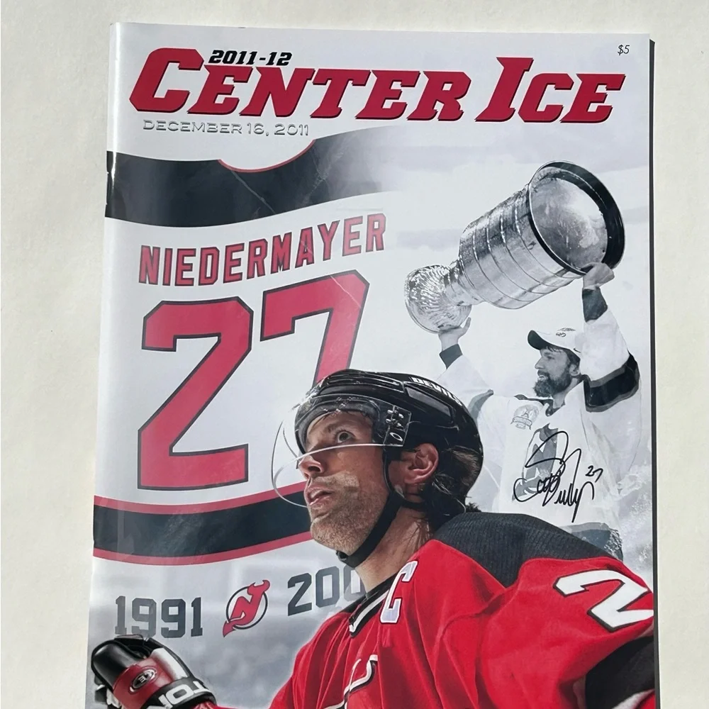 2011 Scott Niedermayer Retirement Night Program New Jersey Devils 12/16/11 NHL